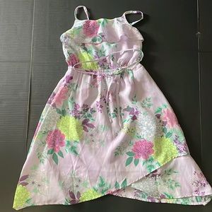 Girl dress  light violet with flowers, size small